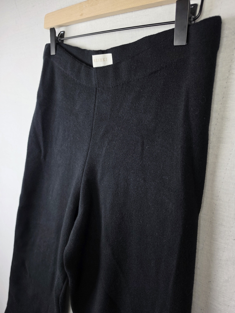 MESHKI Kerrymae Knit Pants Straight Leg Black size XL Minimalist Casual - Picture 4 of 12